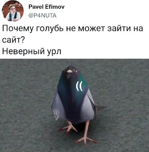 Неверный URL у голубя