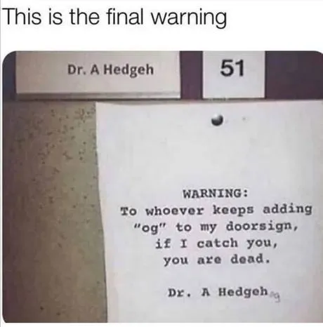 Final Warning About Doorsign