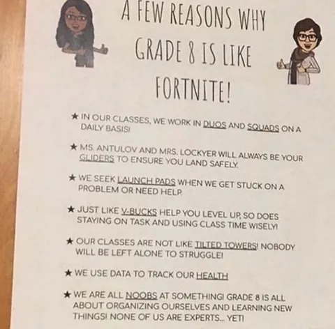 Why Grade 8 Is Like Fortnite
