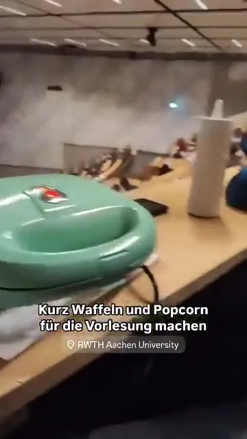 Waffeln und Popcorn in der Vorlesung