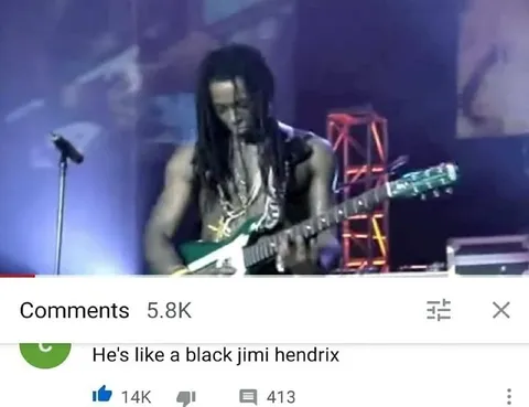 Black Jimi Hendrix Comment