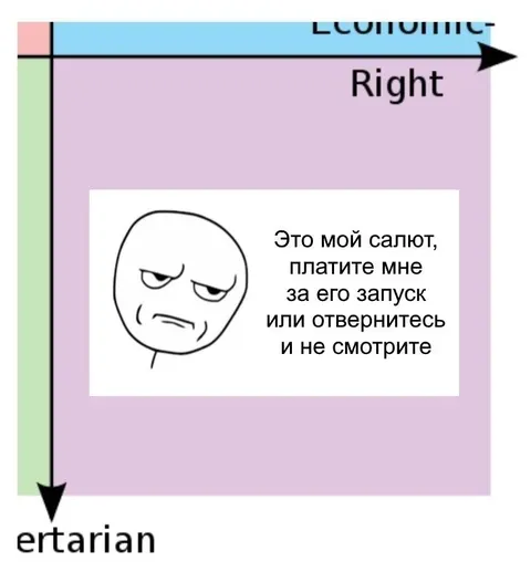 Салютоносец на политическом компасе