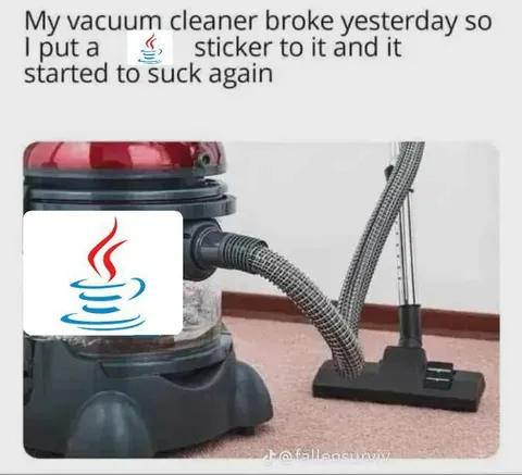 Java Sticker Fixes Vacuum