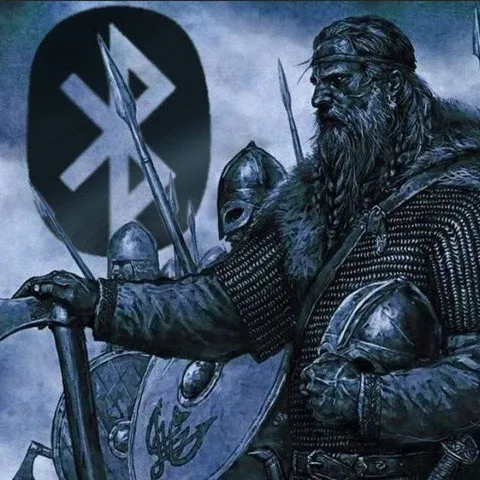 Викинг с флагом Bluetooth