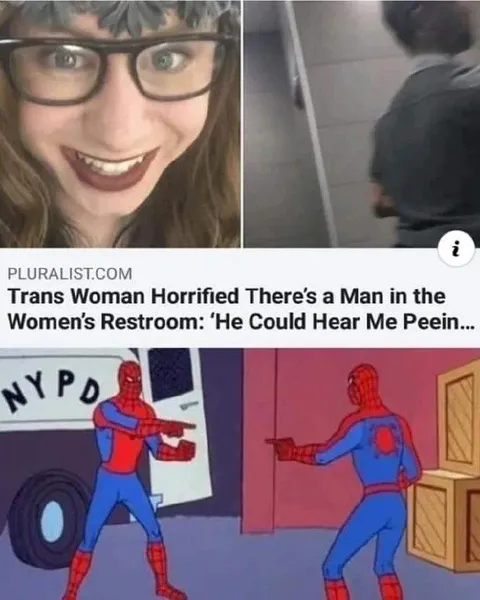 Spider-Man Points at Spider-Man
