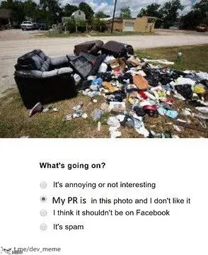 Facebook Trash Dump Report