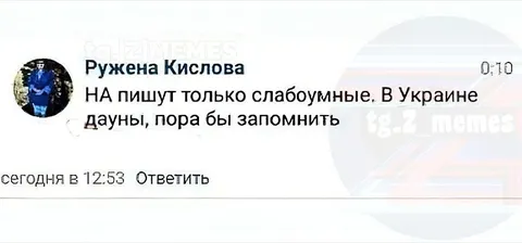 Слабоумные пишут комментарии