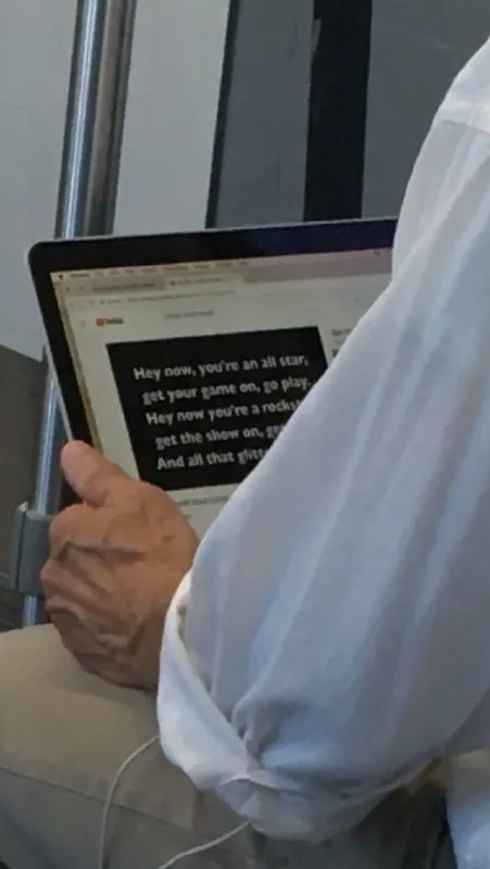 All Star Lyrics on Laptop