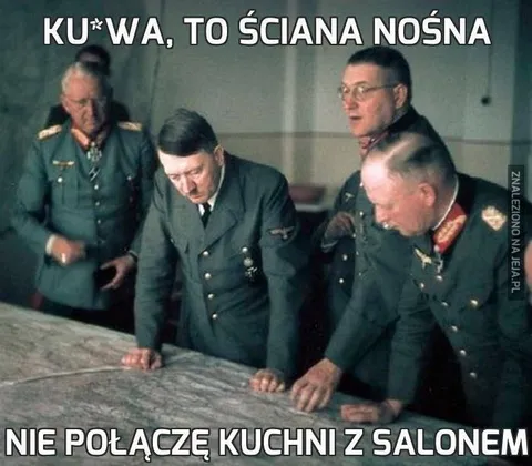 Ściana nośna i otwarta kuchnia