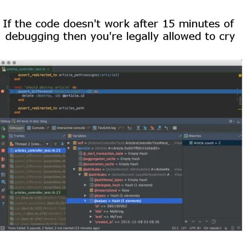 Debugging Code Finally Breaks You