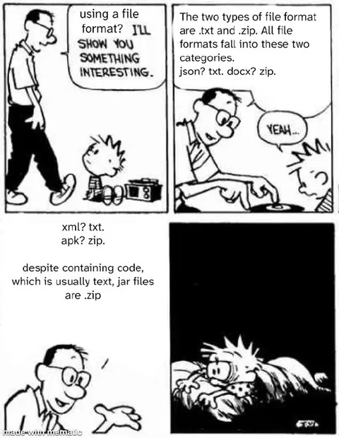 Calvin Explains File Formats