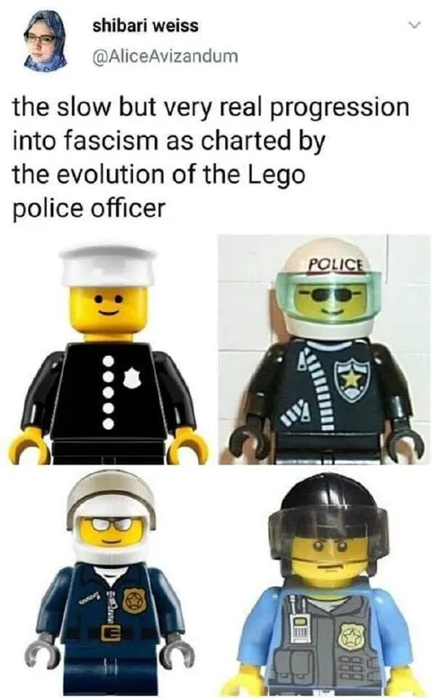 Evolution of the Lego Police Officer