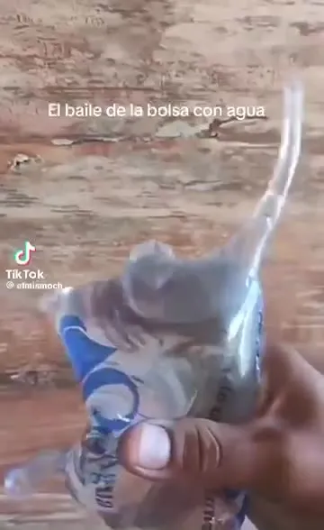 El baile de la bolsa con agua