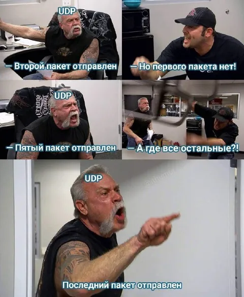 Последний пакет отправлен