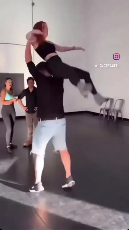 Acrobatic Dance Ends in a Pig Close-Up
