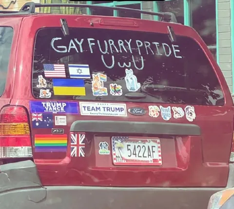 Gay Furry Pride Trump Car