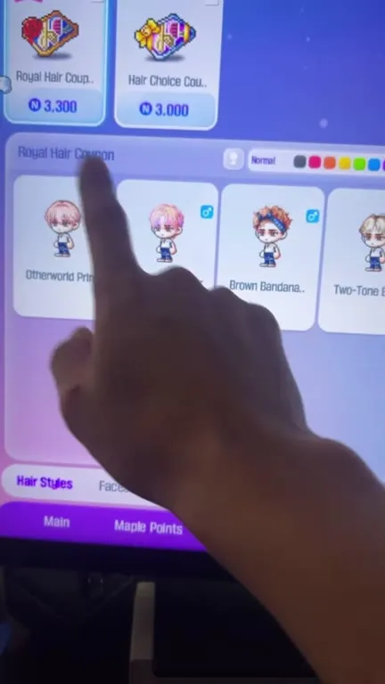 MapleStory Hair Customization Spiral