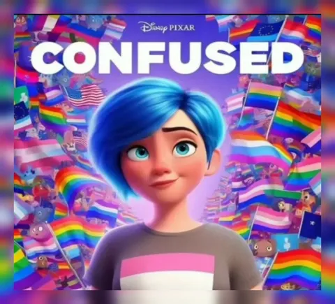 Confused Among Pride Flags