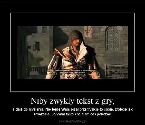 Niby zwykły tekst z gry