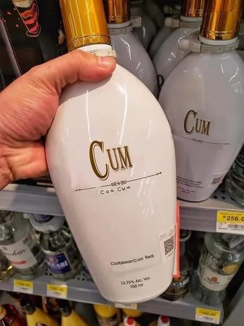 Cum wine bottle