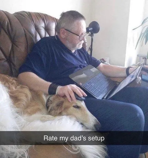 Dad’s Cozy Work Setup