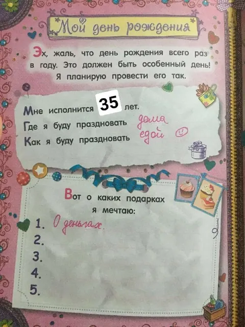 Мечты о дне рождения