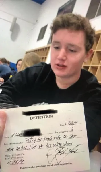 Detention for Telling the Lunch Lady