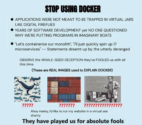Stop Using Docker Whale Deception