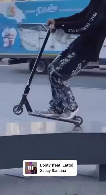 Confident Scooter Ride Ends Badly