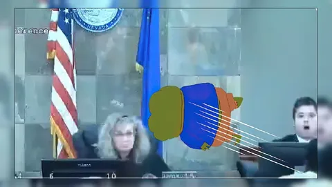 Кресло летит в суде
