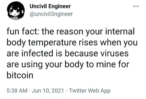 Viruses Mining Bitcoin Inside You