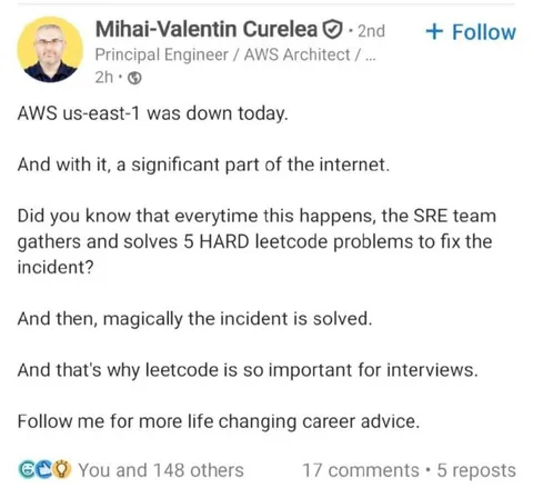 AWS Outage LeetCode Joke