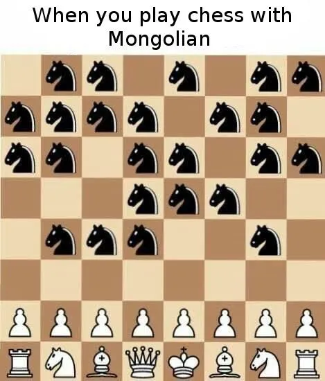 When You Play Chess with Mongolian