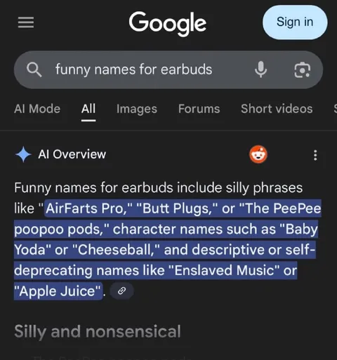 Funny Names for Earbuds Search
