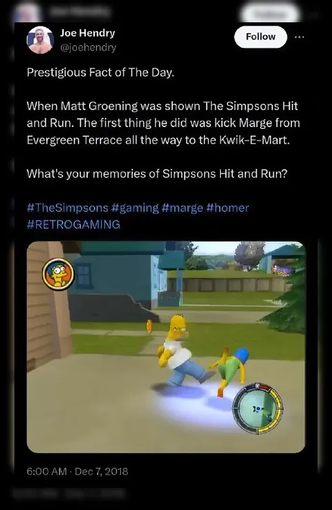 Homer Kicks Marge Across Springfield