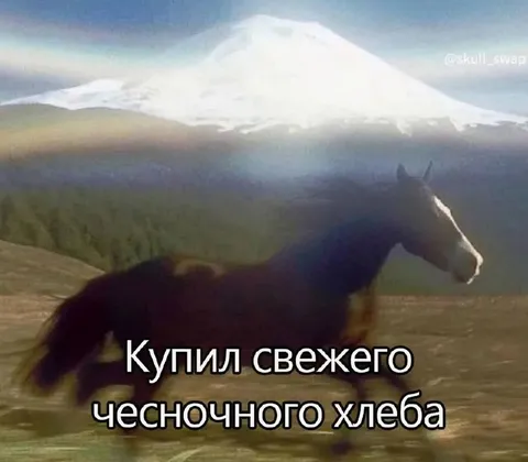 Купил свежего чесночного хлеба