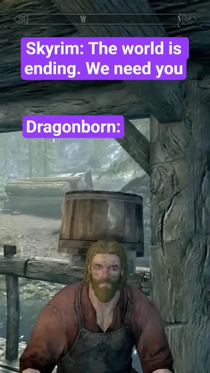 Dragonborn Steals While Skyrim Burns