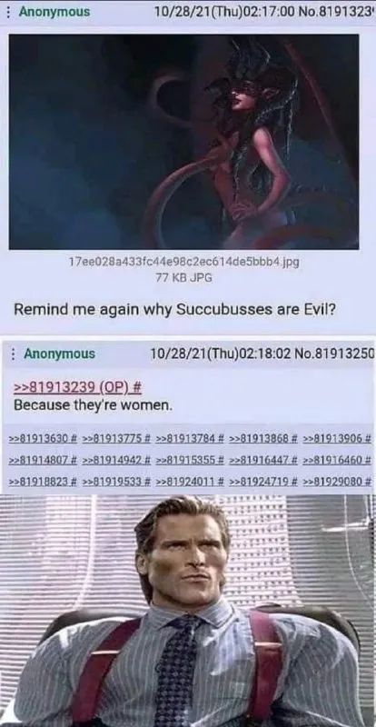 Succubus Are Evil Because Women