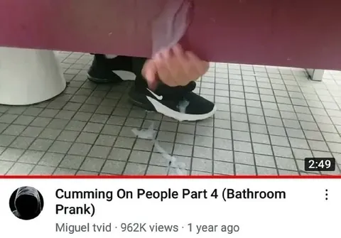 Cumming On People Bathroom Prank
