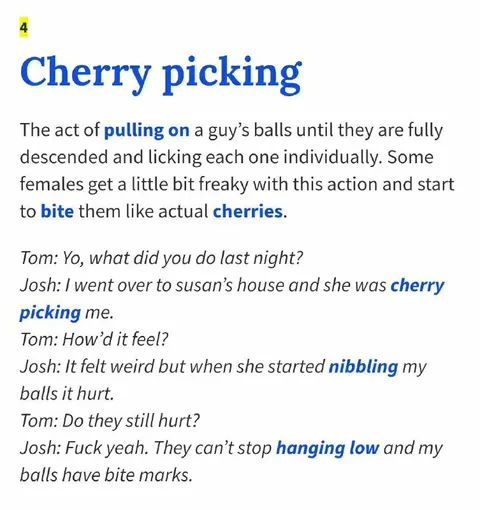 Cherry Picking Sexual Joke