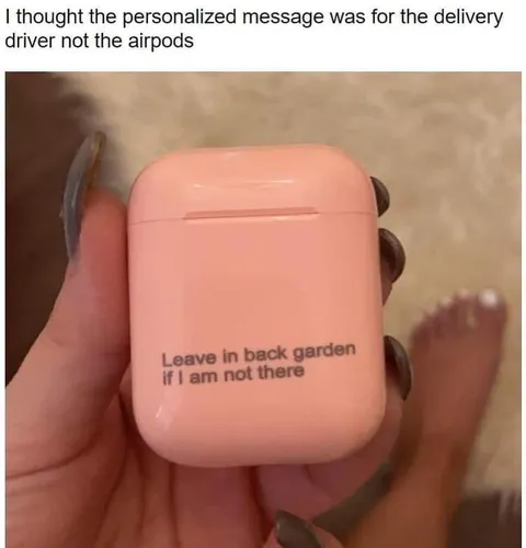Personalized Message for AirPods