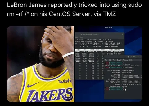 LeBron James CentOS Facepalm