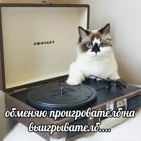 Обменяю проигрыватель на выигрыватель