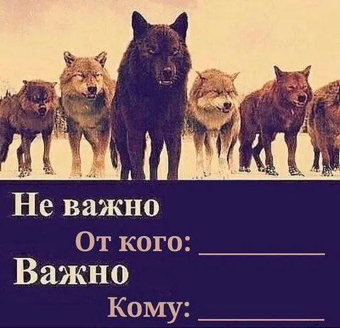 Неважно от кого, важно кому