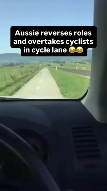 Aussie Overtakes Cyclists