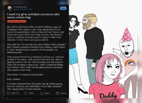 Girlfriend Follows Nazi Ring Guy
