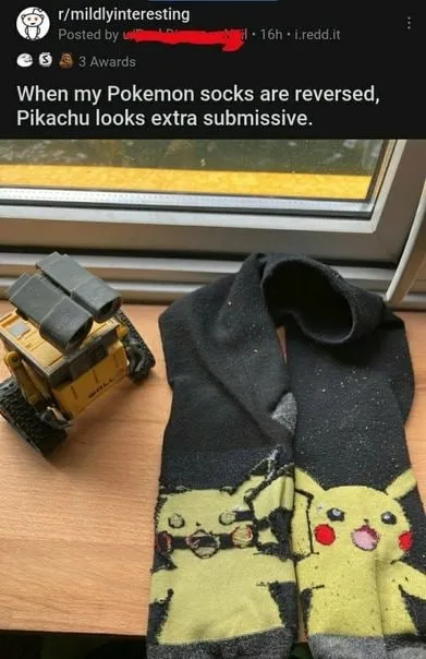 Reversed Pokémon Socks Pikachu