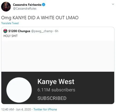 Kanye West White Out