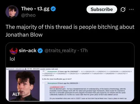 People Bitching About Jonathan Blow