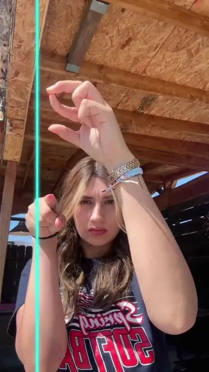 Woman Writes Gay in the Air